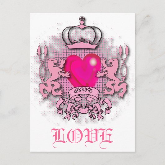 meisjesachtige chique hot roze jubileum monarchie  briefkaart (Voorkant)