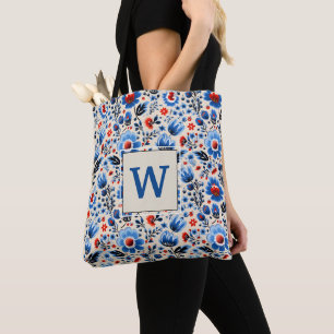 Meisjesachtige Elegante Blauwe Wilde Bloemen Stijl Draagtas