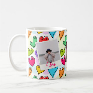 Meisjesachtige Felhartige Hartjes Cute Romantische Koffiemok