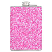 Meisjesachtige glamour roze glitters glans monogra heupfles (Achterkant)