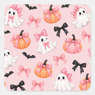 Meisjesachtige griezelige Halloween-esthetiek Vierkante Sticker