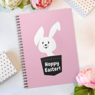 Meisjesachtige Hoppy Pasen Pastel Blozende Roze Ko Notitieboek