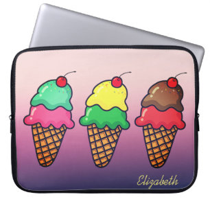 Meisjesachtige Kleurrijke IJshoorntjes - Gepersona Laptop Sleeve