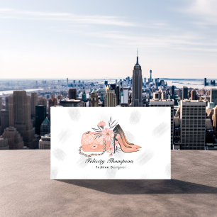 Meisjesachtige New York Modeontwerper QR Code Visitekaartje