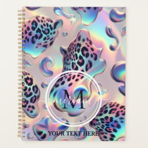 Meisjesachtige Opal Luipaardprint Kantoor School Planner