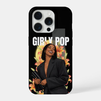 Meisjesachtige Pop Mode Zwarte Hoes voor Telefoon iPhone 15 Pro Hoesje