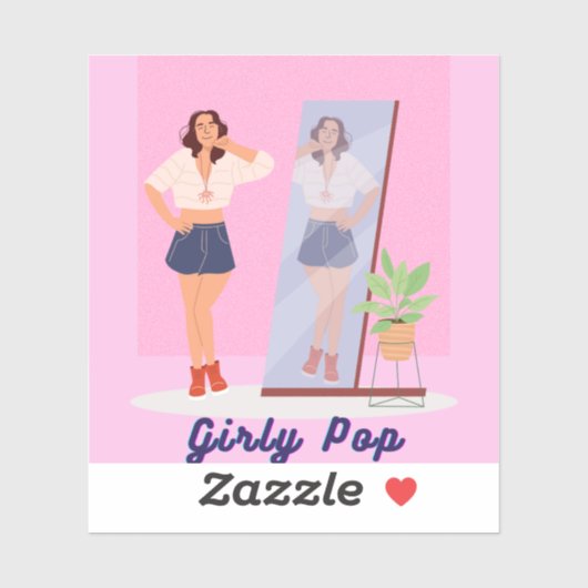 Meisjesachtige popstickers sticker (Vel)