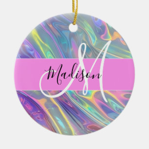 Meisjesachtige Regenboog Holografische Iriserende Keramisch Ornament