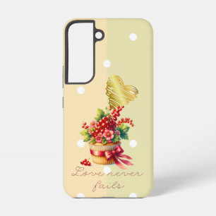 Meisjesachtige Religieuze Stip Bessie Bloemige Cup Samsung Galaxy Hoesje