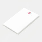 Meisjesachtige Roze Cirkel Naam Minimaal Bedrijfs Post-it® Notes (Schuin)