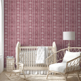Meisjesachtige trendy Afrikaanse modderdoek pijlen Behang