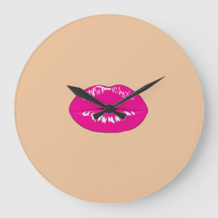 Meisjesachtige trendy lippen,Kus Grote Klok