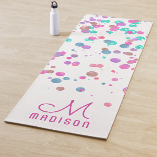 Meisjesachtige Zeemeermin Glitter & Folie Confetti Yogamat