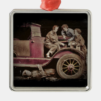 Meisjesautomatische mechanica van 1920 metalen ornament