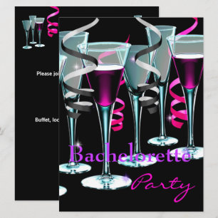 Meisjesavond Paars Roze Zwarte Dranken Kaart