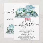 Meisjesavontuur begint met Baby shower Kaart (Voorkant / Achterkant)