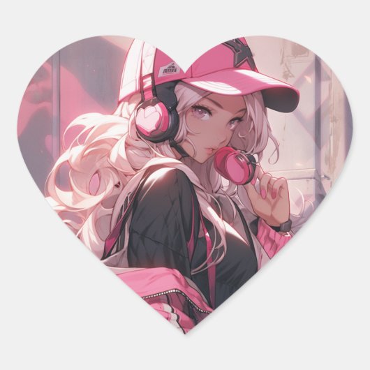 Meisjesbaas Hart Sticker (Voorkant)