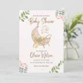 MeisjesBaby shower Kaart (Staand voorkant)