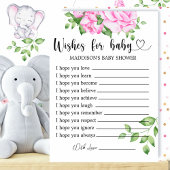 MeisjesBaby shower wenst Baby Kaart