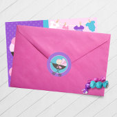 Meisjesbabypop Cirkelronde Stickers