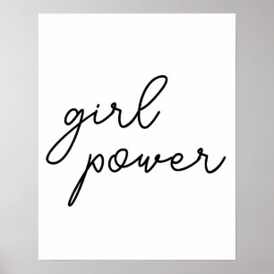 Meisjesbende Schattig Meisjeskracht Modern Feminis Poster