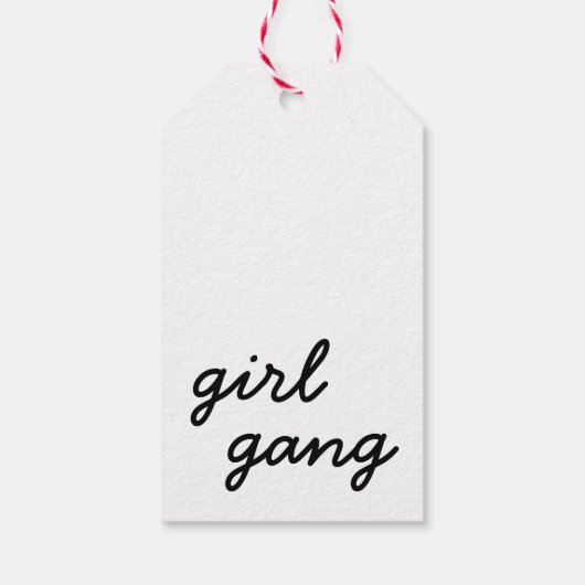 meisjesbende schattig modern feministisch meidengr cadeaulabel (Achterkant)