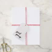 meisjesbende schattig modern feministisch meidengr cadeaulabel (Met Touw)