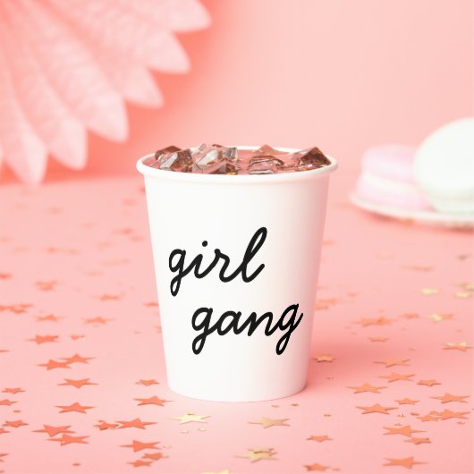 meisjesbende schattig modern feministisch meidengr papieren bekers (Insitu)