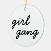 meisjesbende schattig modern feministisch meisjesk keramisch ornament (Links)