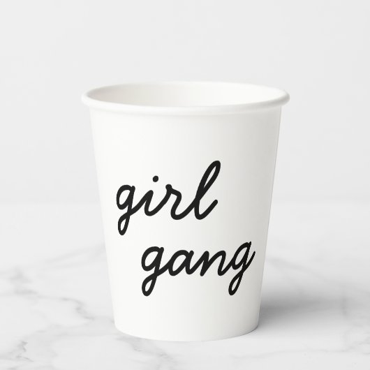 meisjesbende schattig modern feministisch meisjesk papieren bekers (Achterkant)