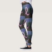 Meisjesborstkankervoorlichting Abstracte kunst Leggings (Links)