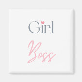 Meisjesboss Word-tekst Minimalistisch magneet (Voorkant)