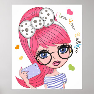 MeisjesCartoon Poster