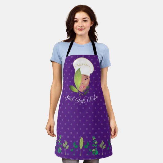 Meisjeschefs heersen Afrikaanse Amerikaanse kruidp Schort (Gedragen)