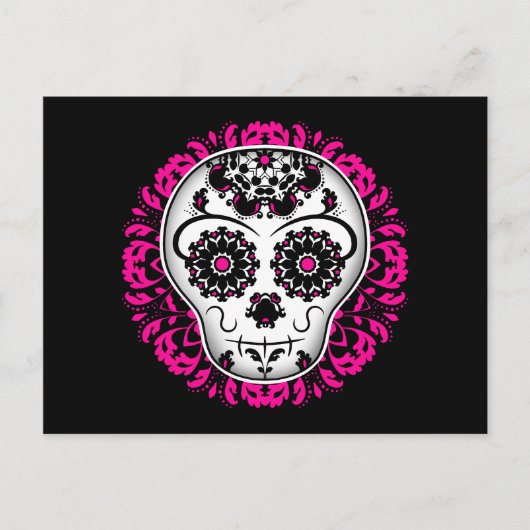 Meisjesdag van de dode suikerschedel briefkaart (Voorkant)