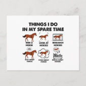 Meisjesdingen die ik doe in mijn vrije tijd Grappi Briefkaart (Voorkant)