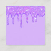 Meisjesdripend Paars Glitter-benoeming Afsprakenkaartje (Achterkant)