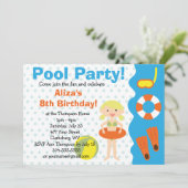 -meisjesfeest kaart (Staand voorkant)