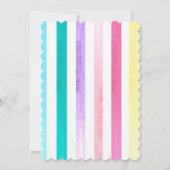 Meisjesfeest op pastels kaart (Achterkant)