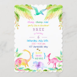 Meisjesfeest op pastels kaart