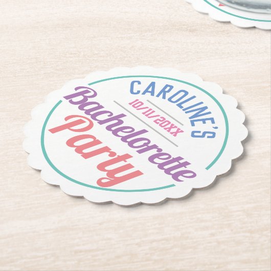 Meisjesfeest ter viering van een vrijgezellenfeest kartonnen onderzetters (Gekanteld)