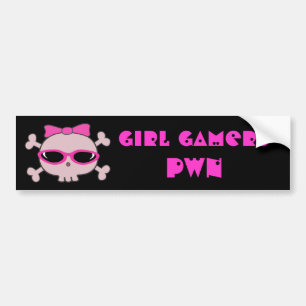 Meisjesgamers met zonnebrillen bumpersticker