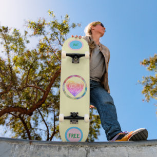Meisjesgeel "Wees vrij" skateboard