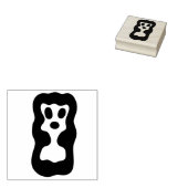 Meisjesgeest-silhouette-stempel Rubberstempel (Gestempeld)