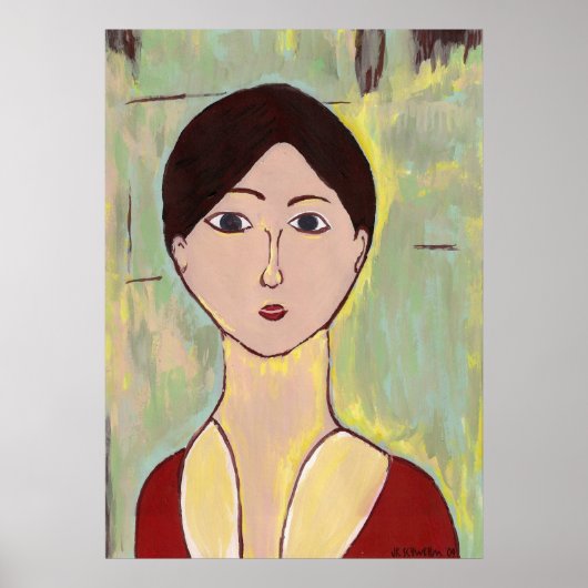 Meisjesgezicht na Matisse Poster (Voorkant)