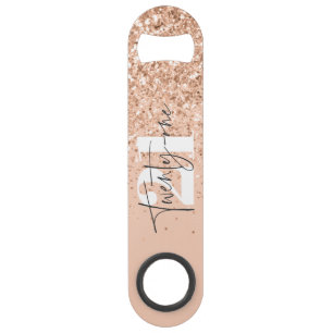 Meisjesglitter sparkle moderne 21e verjaardag speed flessenopener