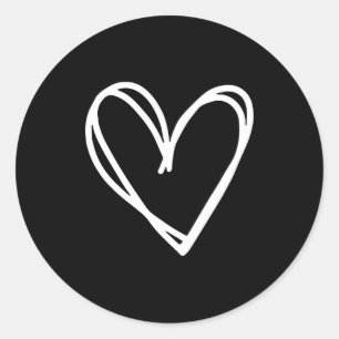 Meisjeshart voor vrouwen Valentijnsdag Grafisch T- Ronde Sticker