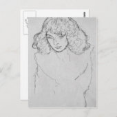 Meisjeshoofd van Gustav Klimt Briefkaart (Voorkant / Achterkant)