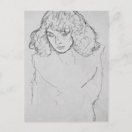 Meisjeshoofd van Gustav Klimt Briefkaart (Voorkant)