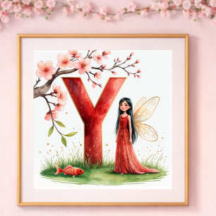 Meisjeskamer Letter Y Fee Bloemen Decoratie
